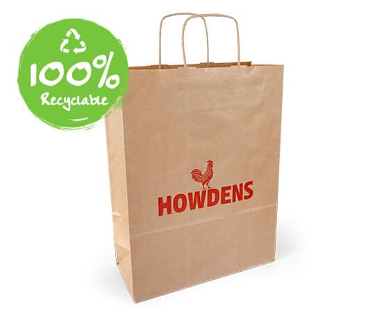 Quick Print! White Paper Bags with Twisted Handle